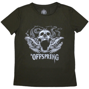 Offspring - Feathered Winged Skull Lady Green T-Shirt ryhmässä MERCHANDISE / T-paita / Punk @ Bengans Skivbutik AB (5587292r)