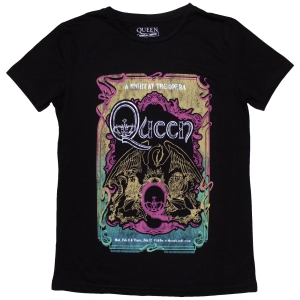 Queen - A Night At The Opera Tour 76 Lady Bl T-Shirt ryhmässä MERCHANDISE / T-paita / Pop-Rock @ Bengans Skivbutik AB (5587297r)