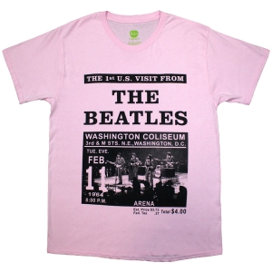 Beatles - Washington 64 Promo Uni Pink T-Shirt ryhmässä MERCHANDISE / T-paita / Nyheter / Pop-Rock @ Bengans Skivbutik AB (5589275r)