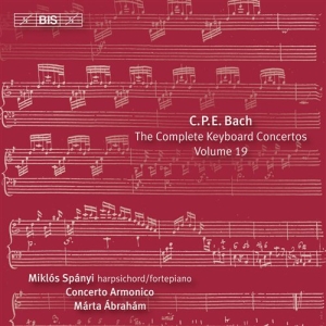 Cpe Bach - Keyboard Concertos Vol 19 ryhmässä Externt_Lager / Naxoslager @ Bengans Skivbutik AB (572254)