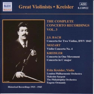 Bach/Mozart/Kreisler - Violin Concertos ryhmässä Externt_Lager / Naxoslager @ Bengans Skivbutik AB (595602)