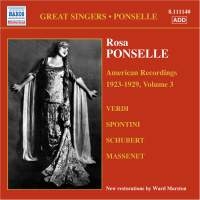 Rosa Ponselle - American Recordings Vol 3 ryhmässä ME SUOSITTELEMME / Joululahjavinkki: CD @ Bengans Skivbutik AB (650067)