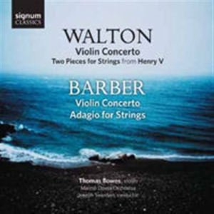 Walton William / Barber Samuel - Violin Concertos ryhmässä Externt_Lager / Naxoslager @ Bengans Skivbutik AB (689526)