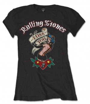 R: Rolling Stones Miss You Black Ladies T Shirt ryhmässä Merch T-shirts / T-shirt Kampanj @ Bengans Skivbutik AB (V-2628364)