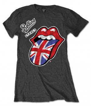 R: Rolling Stones British Tongue Charcoal Ladies T ryhmässä Minishops / Rolling Stones @ Bengans Skivbutik AB (V-2628383)