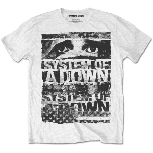 System Of A Down Torn Mens White T Shirt ryhmässä Minishops / System Of A Down @ Bengans Skivbutik AB (V-2628860)