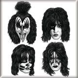 KISS - Fridge Magnet: Graphite Faces ryhmässä Minishops / Kiss @ Bengans Skivbutik AB (1129635)