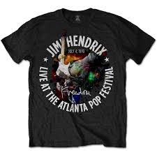 Jimi Hendrix - Atlanta Pop Festival 1970 Mens Black ryhmässä MERCH @ Bengans Skivbutik AB (2626324r)