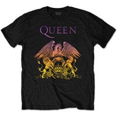 Queen - QUEEN MEN'S TEE: GRADIENT CREST ryhmässä Minishops / Queen @ Bengans Skivbutik AB (3586117r)