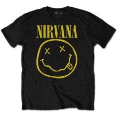 Nirvana - Yellow Happy Face Uni Bl T-Shirt