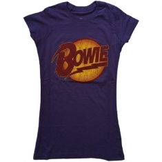 David Bowie - David Bowie Ladies T-Shirt : Vintage Diamond Dogs Logo