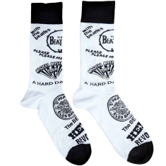 The Beatles - Albums Monochrome  Wht Socks (Eu 40-45)