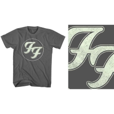 Foo Fighters - Unisex T-Shirt: Gold FF Logo (Large)