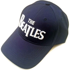 The Beatles - White Drop T Logo Navy Baseball C