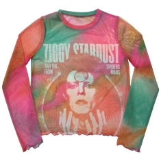 David Bowie - Ziggy V2 Lady Orange Mesh Crop:1Xs