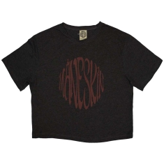 Maneskin - Warped Logo Lady Char Crop Top: