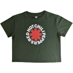 Red Hot Chili Peppers - Classic Asterisk Lady Green Crop Top: