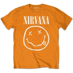 Nirvana - Happy Face Boys T-Shirt Orange