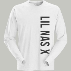 Lil Nas X - Vertical Text Uni Wht Longsleeve