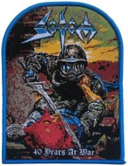 Sodom - Patch 40 Years At War Blue Border (