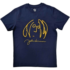 John Lennon - Self Portrait Uni Navy T-Shirt