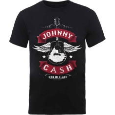 Johnny Cash - Winged Guitar Uni Bl T-Shirt