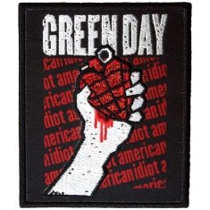 Green Day - American Idiot Text Repeat Woven Patch