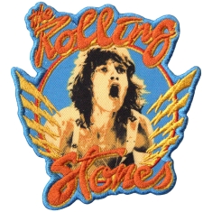 Rolling Stones - Mick & Orange Logo Printed Patch