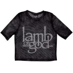 Lamb Of God - Logo Lady Bl Mesh Crop Top