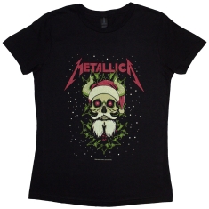 Metallica - Santa Horns Lady Bl T-Shirt