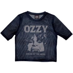 Ozzy Osbourne - Speak Of The Devil Lady Navy Mesh Crop Top