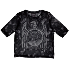 Slayer - Mono Eagle Lady Bl Mesh Crop Top