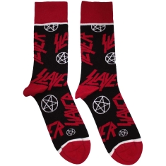 Slayer - Logos And Pentegrams Uni Bl Socks (Size 40-44)