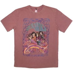 The Who - Psych Floral Stone Wash Uni Kashmir Red T-Shirt